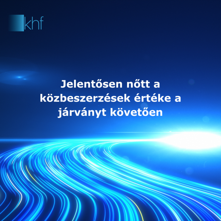 Khf.hu Jelentősen nőtt a közbeszerzések értéke a járványt követően