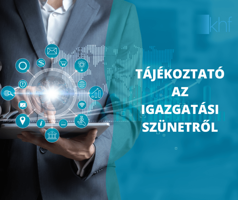 Tájékoztató az igazgatósági szünetről